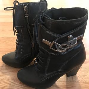 Allsaints black heeled boot. Size 38